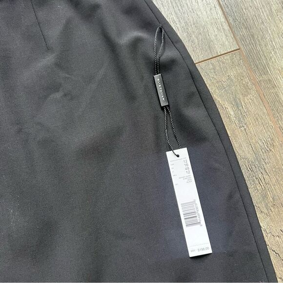 NWT Elie Tahari Bennet Pencil Skirt Black Wool Classic Professional Size 12 - Picture 10 of 12